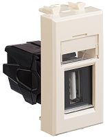 Розетка USB тип А модульная DKC Avanti 1-м. 1 мод. 3000мА ванильная дымка картинка